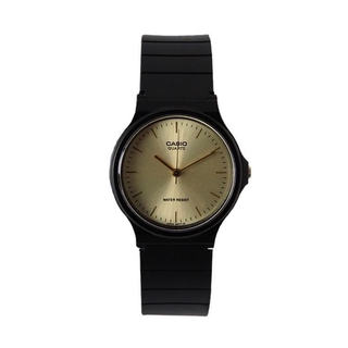 [ประกันร้าน] CASIO นาฬิกาข้อมือ Standard Gold Dial Black รุ่น MQ-24-9ELDF-S