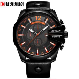 Men Luxury Brand CURREN  Fashion Analog Military Sports Watch Quartz Male Clock High Quality Leather Strap Wristwatch Ho