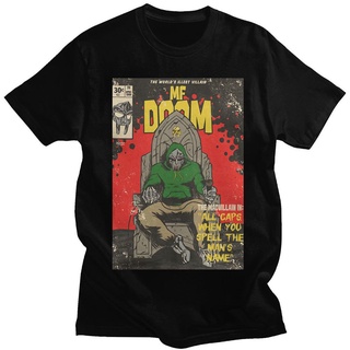 [S-5XL] เสื้อยืดแขนสั้นลําลอง ผ้าฝ้าย 100% พิมพ์ลายกราฟิก MF ALL Doom แนวสตรีท โอเวอร์ไซซ์ สําหรับผู้ชาย และผู้หญิง