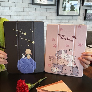 เคสไอแพดหลังใส มีช่องใส่ปากกาAir4 Air5 10.9 gen9 gen8 เคสไอแพด gen7 gen6 9.7 Air2 Air5 pro11 gen11 เคสลายการ์ตูนน่ารั