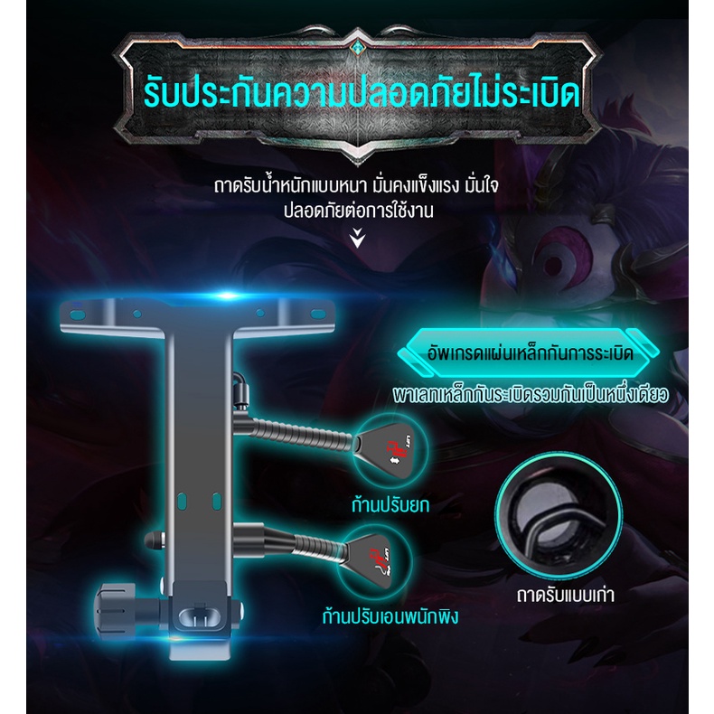 FunLove Gaming Chair เก้าอี้เกมมิ่ง เก้าอี้คอม นั่งสบาย เก้าอี้ทำงาน เก้าอี้คอม เก้าอี้เล่นเกม ที่รองขา เก้าอี้ รูปที่ 6