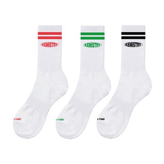 【iKON แท้จริง】 iKON KEMiSTRY SOCKS STRIPE