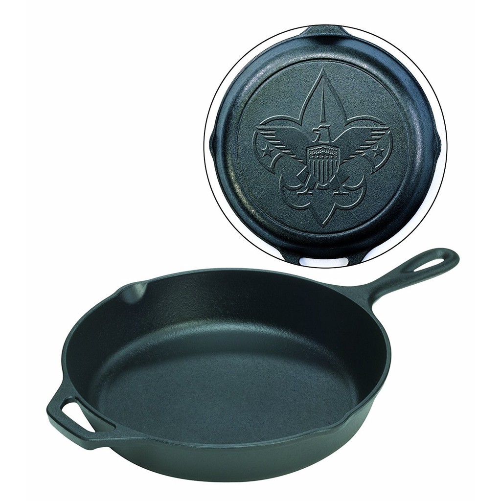 Lodge Logic Boy Scouts of America Pre-Seasoned 12 นิ้ว Skillet - Limited Edition