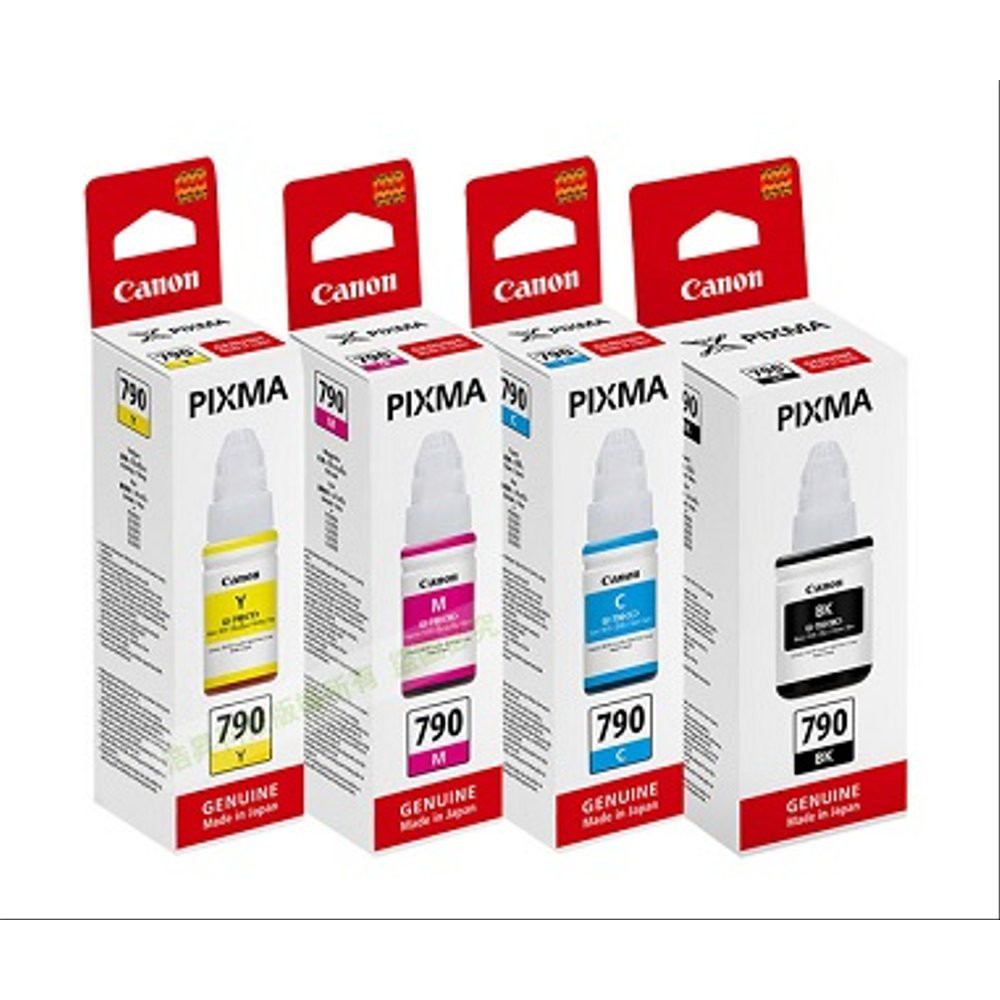 หมึกเติม Canon Ink GI-790 หมึกขวด 4 สี BK/C/M/Y ของแท้ 100%
