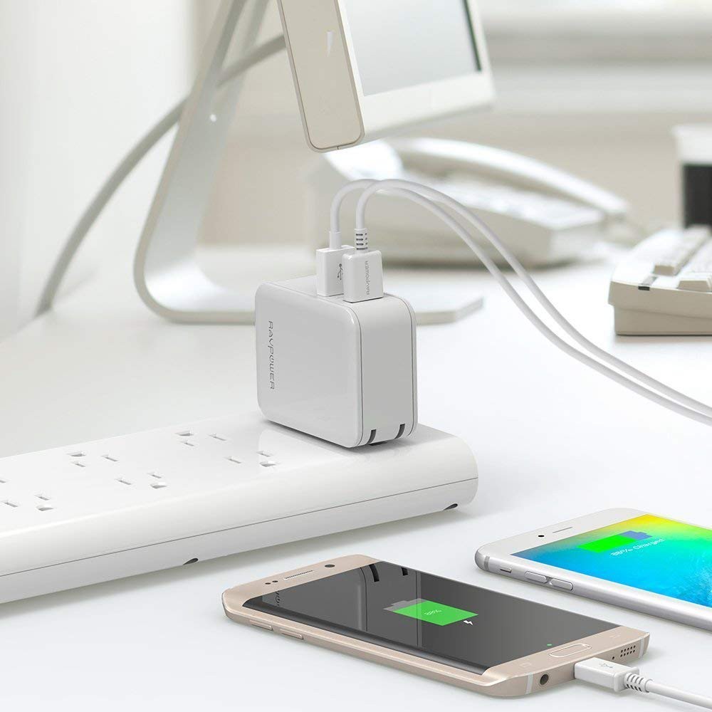 RAVPower USB Charging แบรนด์ดังจากอเมริกามาแล้วจ้า❗️  RAVPower 30 watt dual USB turbo+ wall charger 