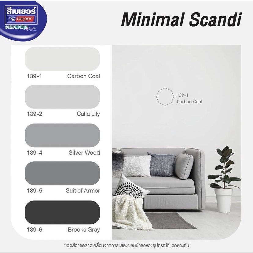 สีทาห้อง สีทาบ้าน โทนมินิมอล เบเยอร์คูล ออลพลัส ขนาด 3.75 ลิตร