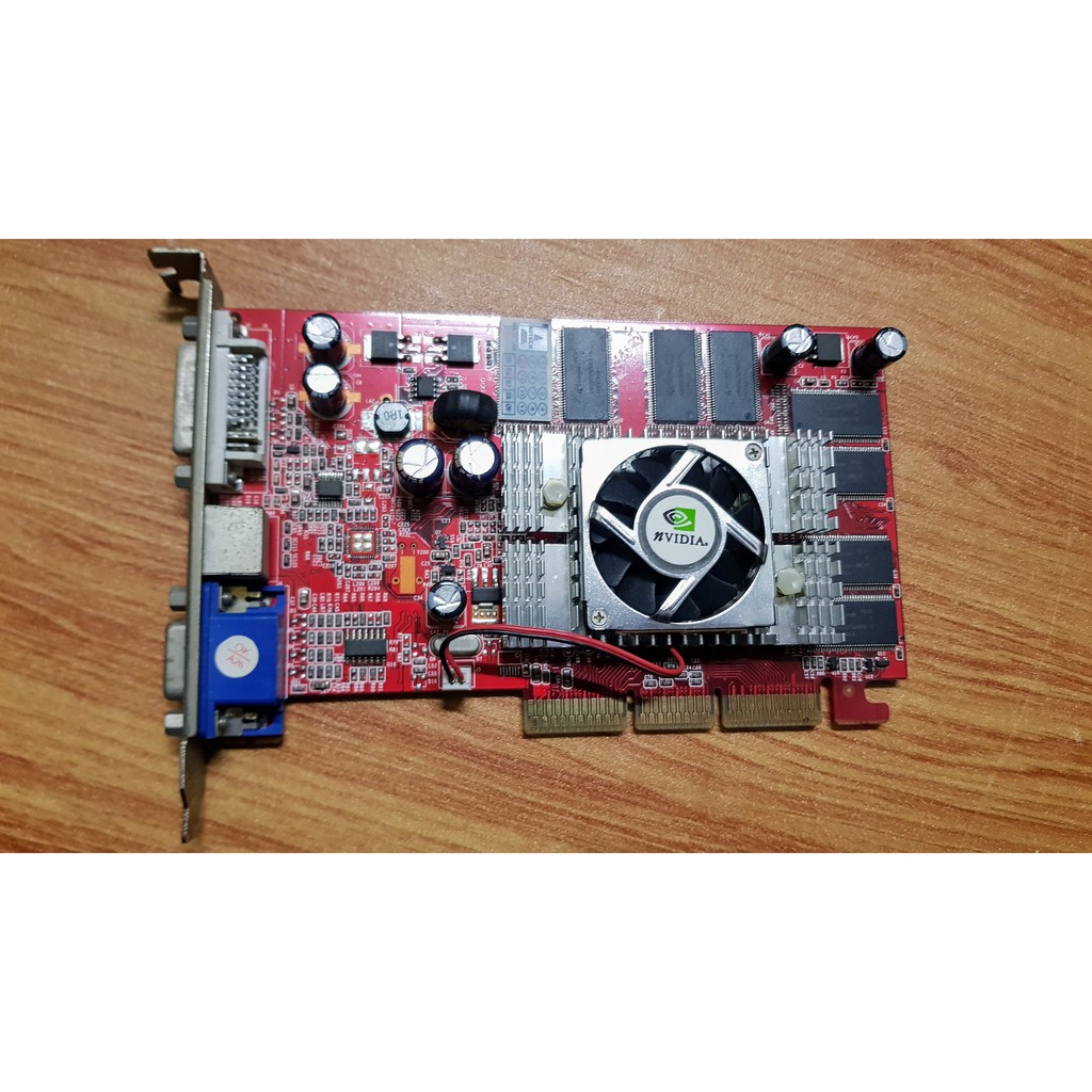 การ์ดจอ AGP nVIDIA GeForce FX5500 256MB TVOut DVI