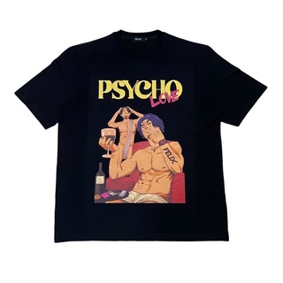 ROUND คอลูกเรือFELIX RED WINE VINGTAGE ROOM TEE เสื้อยืด FELIX เสื้อยืดโอเวอร์ไซส์ | PSYCHO LOVE COLLECTION-4XL