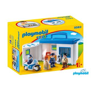 Playmobil 9382  1.2.3 Take Along Police Station แอ็คชั่นฟิกเกอร์  123 กระเป๋าหิ้วสถานีตำรวจ