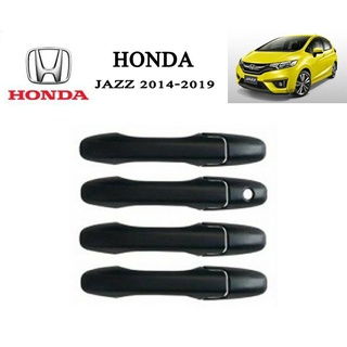ครอบมือจับประตู Honda Jazz 2014-2019 ดำด้าน ไม่มีปุ่มสตาร์ท