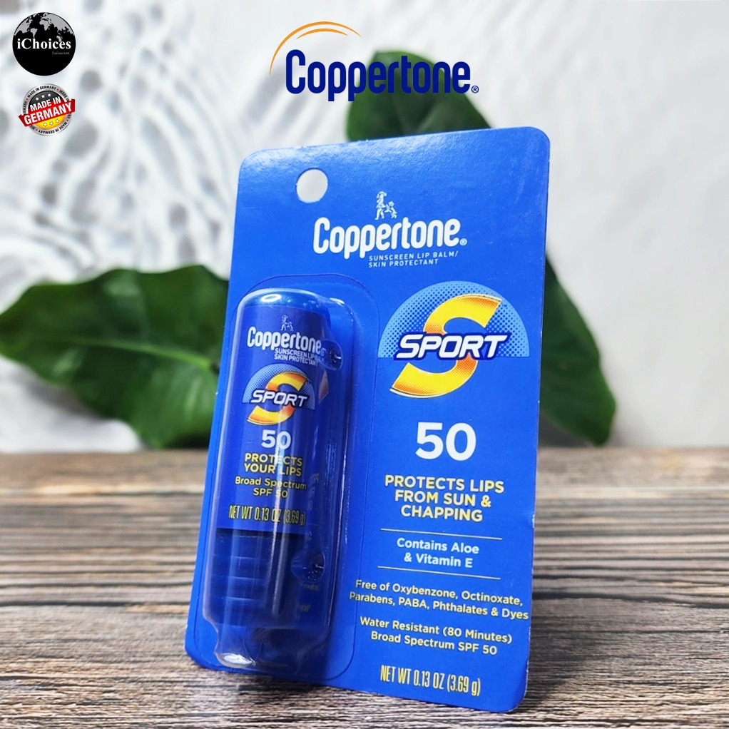 [Coppertone] SPORT Sunscreen Lip Balm Broad Spectrum SPF 50, 3.69 g ลิป