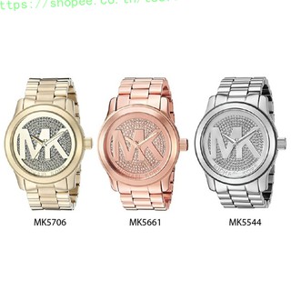 Michael Kors MK5706  mk5661 mk5544 Runway Crystal Pave Watch - นาฬิกาแบรนด์เนม แท้100% MK-137