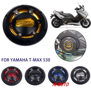 Hfmoto ฝาครอบป้องกันสเตเตอร์เครื่องยนต์ CNC สําหรับรถจักรยานยนต์ Yamaha T-Max 530 2012-2015 TMAX 500