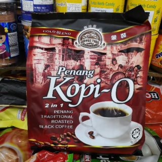 กาแฟดำ กาแฟสำเร็จรูป ปีนัง โกปิโอ Coffee Tree Penang Kopi O Gold Blend 2 in 1 (30g x 20s)