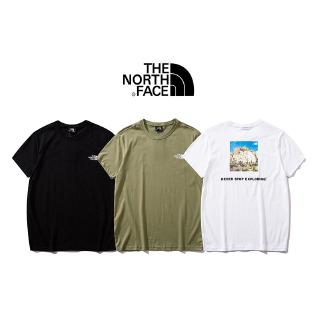 【🔥🔥】ผู้ชายและผู้หญิงแฟชั่นลำลองเสื้อยืดแขนสั้น THE NORTH FACE