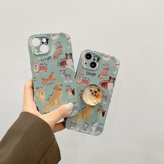 เคสโทรศัพท์มือถือคู่รัก แบบนิ่ม ลายสุนัข สําหรับ Apple iPhone 13 12ProMax11 X XS XR