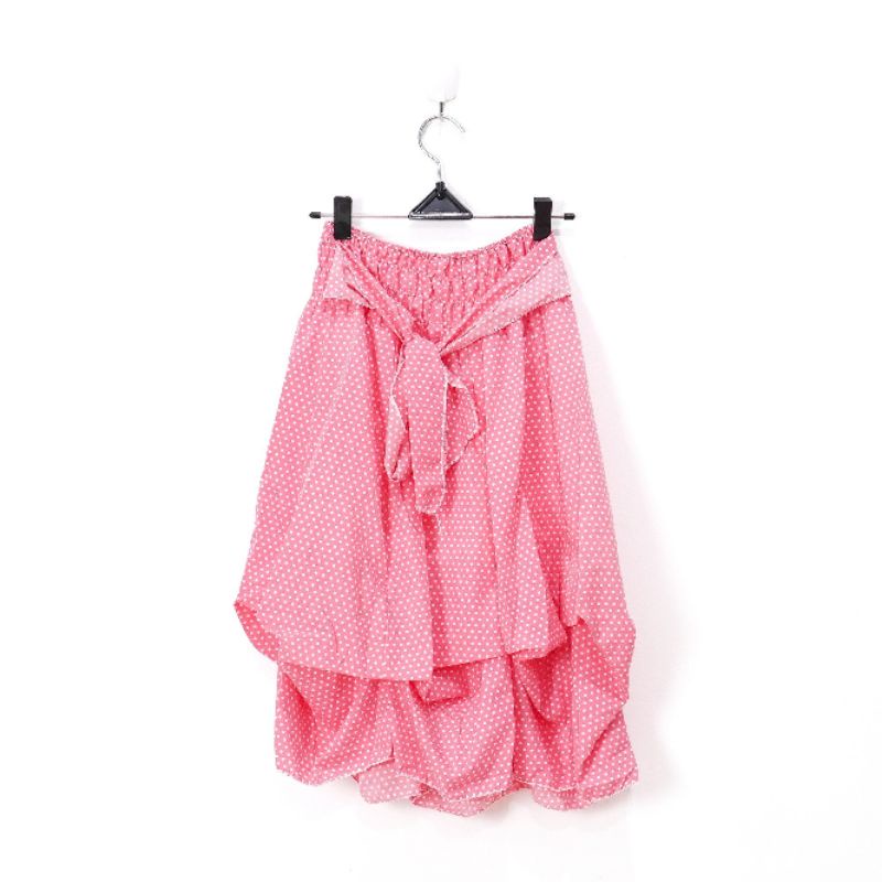 MERAH Pink Dress - เดรสลายจุดสีชมพู - PRELOVED USED CLOTHES