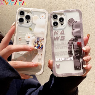 เคสโทรศัพท์มือถือแบบนิ่ม ใส กันกระแทก ลาย Bearbrick แฟชั่น สําหรับ Oppo A54 A93 A53 A53s A33 2020 A32 A73 A52 A92 A72 F17 Pro A92S A11s Reno3 4G