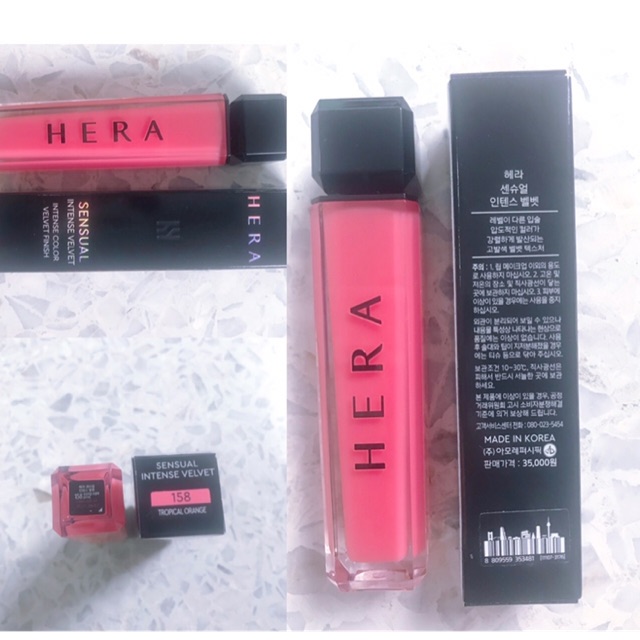 HERA lipstick สีส้มอมชมพู เบอร์158 แท้100% KOREA Shop
