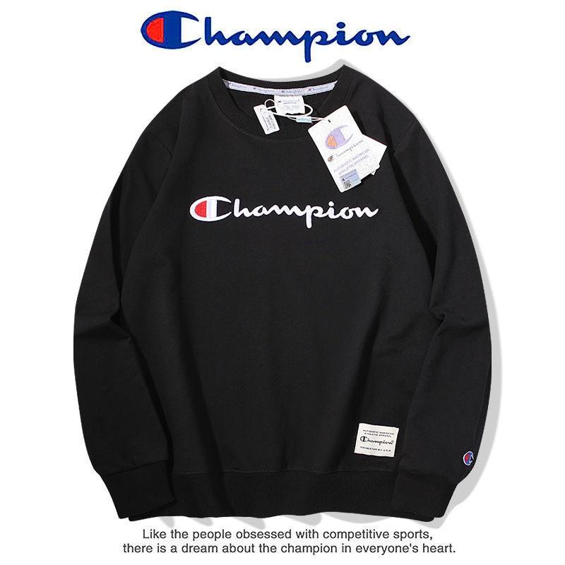 พร้อมส่ง! พร้อมส่ง Champion เสื้อยืด แขนยาว ผ้าฝ้ายแท้ ปักลาย