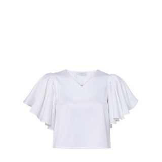 เสื้อเบลาส์ Ruffled Sleeves Crop