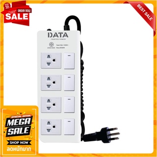 รางปลั๊กไฟ 4 ช่อง 4 สวิตซ์ DATA DT4418 5 ม. ปลั๊กพ่วง POWER STRIP DATA DT4418 4-OUTLET 4-SWITCH 5M