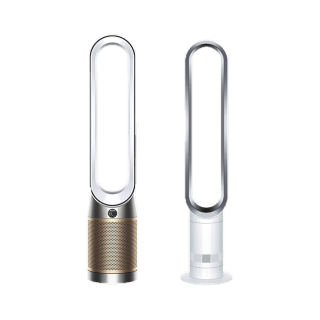 Dyson Purifier Cool ™ Formaldehyde Air Purifier Fan TP09 (White/Gold) เครื่องฟอกอากาศ ไดสัน กำจัดฟอร์มาลดีไฮด์ สี ขาว ทอง และ Dyson Cool ™ Tower Fan AM07 (White/Silver) พัดลม ตั้งพื้น ไดสัน สีขาว