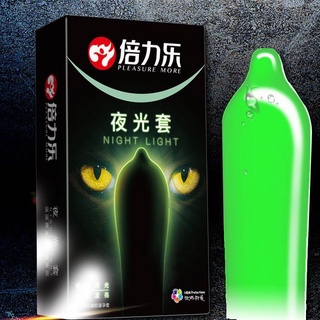 ์Night light condom ถุงยางอนามัยเรืองแสง (50-52-54mm) จัดส่ง 1-2 วัน ไม่ระบุชื่อสินค้า  3+4 ชิ้น/กล่อง