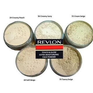 ** แป้งฝุ่น ** เรฟลอน Revlon Touch & Glow Extra Moisturizing Face Powder 43g.