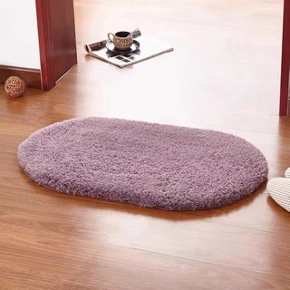 พรมเช็ดเท้า 60 x 40 ซม ผ้าเช็ดเท้า ขนนุ่มพิเศษ พรมดักฝุ่น มี 4 สี ขนนุ่ม วงรี พรมขนนุ่ม พรมปูพื้นห้องนอน