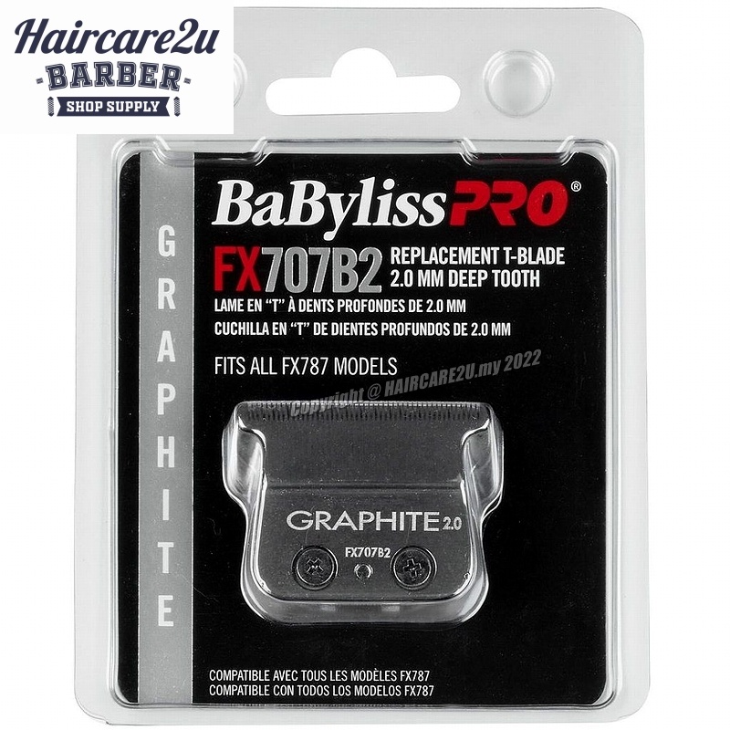 BaByliss Pro Graphite 2.0 มม. การเปลี่ยนฟันลึก T-Blade FX707B2