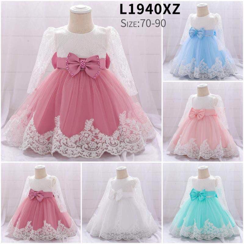 LITTLE BEAR KIDS GOWN 606-JN20*4 (W HEADBAND)