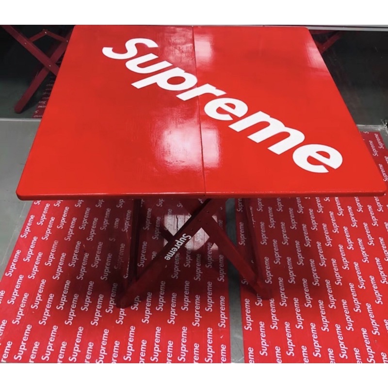 🇺🇸❤️‍🔥Supreme❤️‍🔥🇺🇸 โต๊ะพับได้ supreme🇺🇸  เท่ห์ โต๊ะ campping 🏞⛰⛺️