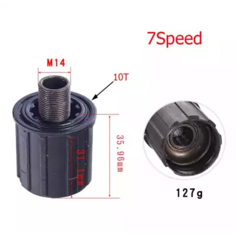 BODY FREEHUB SHIMANO 7 สปีด SLOP CASSETTE HUB