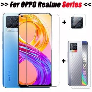 3in1 Realme 8 4G / Realme 8 5G ฟิล์มเลนส์กล้อง + ฟิล์มกระจกเต็มจอ+ ฟิล์มหลัง ฟิล์มกันกระแทกขอบดำ