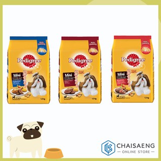 Pedigree Mini Dog Food เพดดิกรี มินิ อาหารชนิดเม็ด สำหรับสุนัขโตพันธุ์เล็ก มี 3 รสชาติ และ มี 2 ขนาด