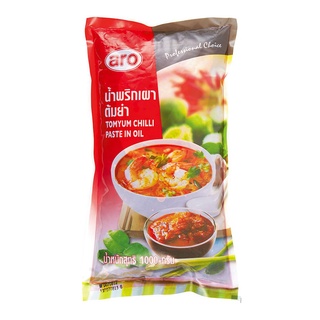 โปรโมชัน! เอโร่ น้ำพริกเผาต้มยำ 1000 กรัม  aro Tomyum Chili Paste in Oil 1000 g