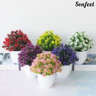 Seafeel กระถางดอกไม้ประดิษฐ์ พลาสติก เสมือนจริง สําหรับตกแต่งบ้าน