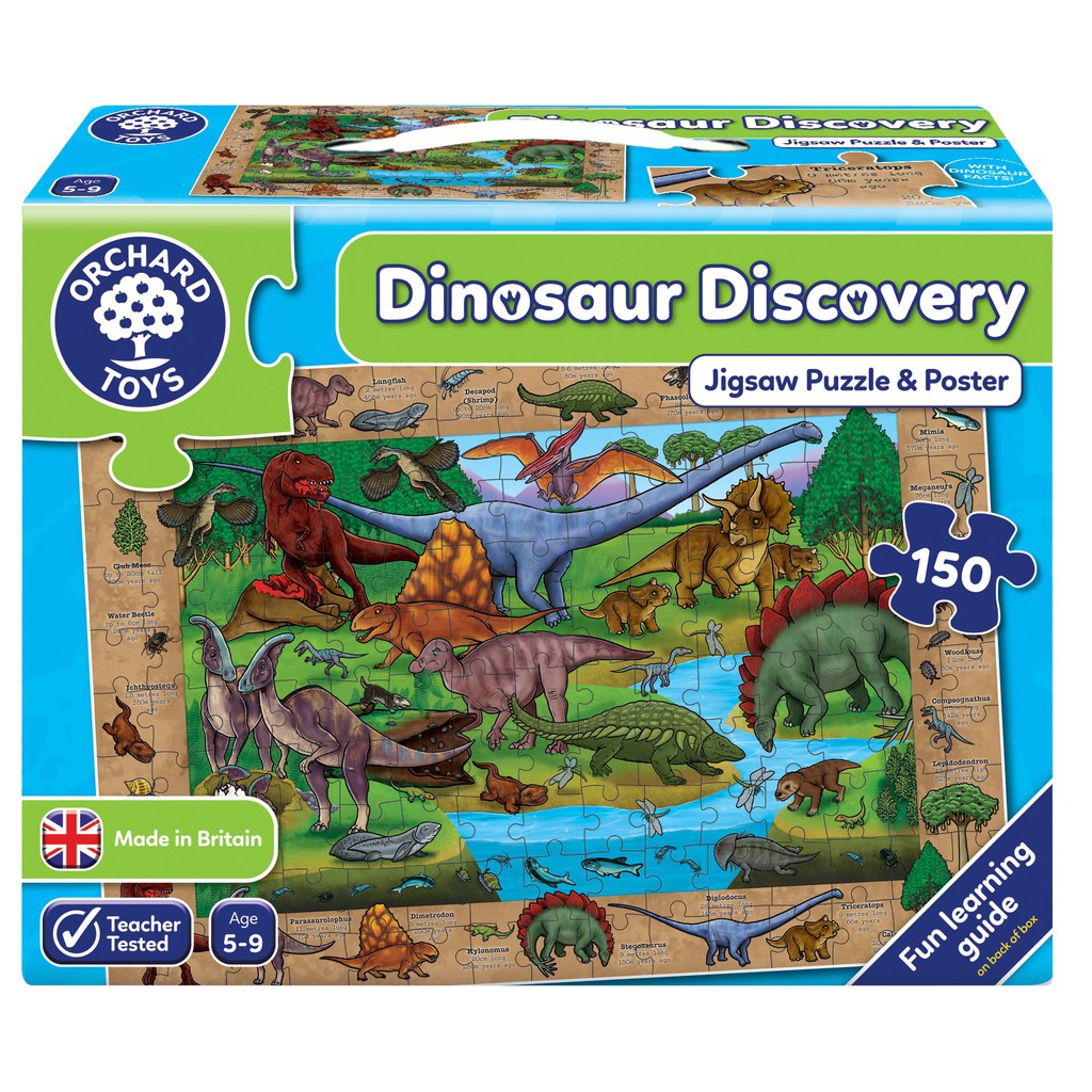 ORCHARD TOYS, Dinosaur Discovery จิ๊กซอว์ที่คนชอบไดโนเสาร์ไม่ควรพลาด ลิขสิทธิ์แท้ นำเข้าจากอังกฤษ ขอ