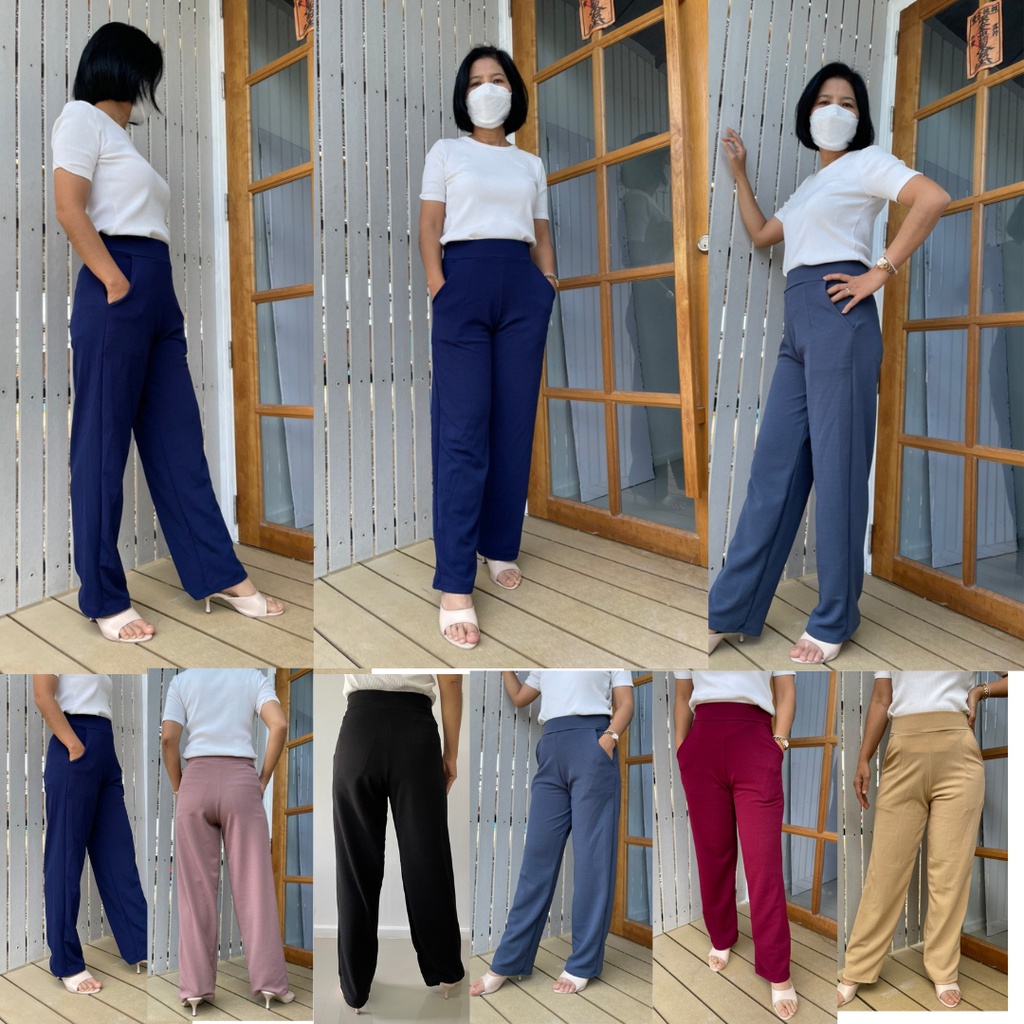 (12.12โปรเดือน12)A7 ❌พร้อมส่ง❌กางเกงทำงานขายาวเอว 25-42   หน้าเรียบ -  หลังเรียบ   เก็บพุง  ใส่สบาย