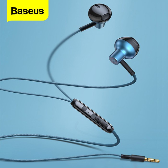 Baseus H19 WIRED EARPHONE 6D STREO BASS HEADPHONE 3.5MM พร้อมไมโครโฟน