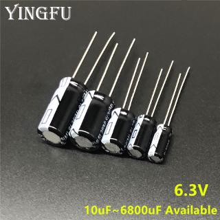 ตัวเก็บประจุไฟฟ้า 6.3V 10uF~6800uF 47uF 100uF 220uF 330uF 470uF 820uF 1000uF 1500uF 1800uF 2200uF 3300uF 4700uF