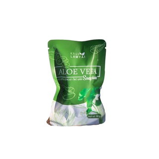 Aloe Vera Soap plus สบู่อโลเวร่า โซป พลัส สบู่ว่านหางจรเข้&amp;ใบบัวบก ขนาด 30 g ( 1 ก้อน)