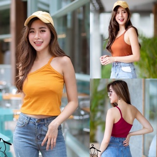 เสื้อสายเดียวไหล่เบี่ยง🔥Summer