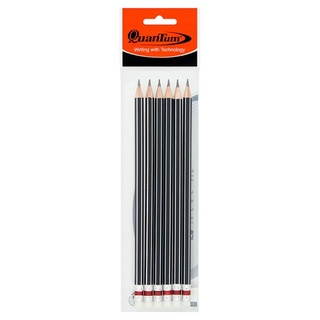 🔥HOT🔥 ควอนตั้ม ดินสอดำ 2B (QP920) 6 แท่ง Quantum 2B Black Lead Pencil (QP920) 6pcs