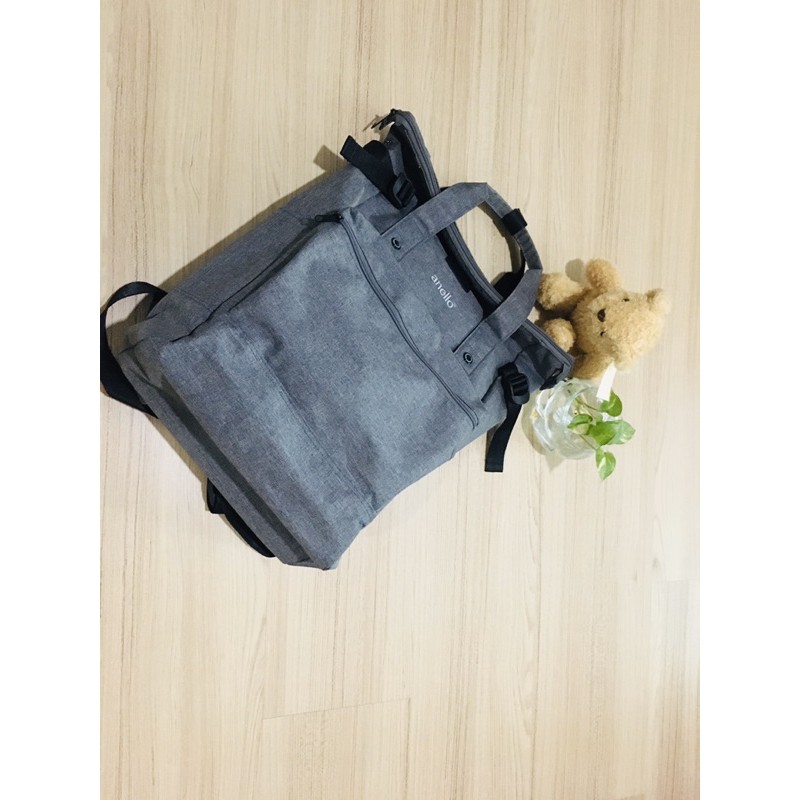 กระเป๋าเป้ Anello Foldable Backpack สีเทามือ2สภาพ99%