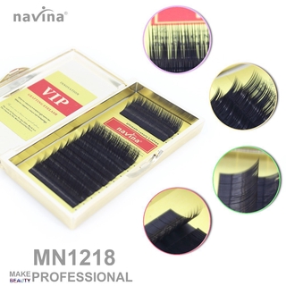 NAVINA ขนตาปลอมขนตามิงค์ขนตาปลอม Nature Slender extension Grafting lashes MN1218