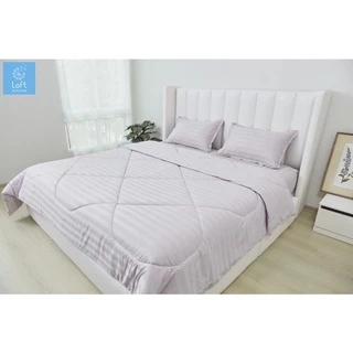 loft bedding ผ้านวมเย็บติด ผ้าห่ม ทอลายริ้ว นุ่ม ลื่น นอนสบาย คิวส์ลายสวยงาม