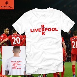 เสื้อยืดผู้ชาย เสื้อยืดคอกลม ลาย ลิเวอร์พูล LIVERPOOL สำหรับ ชาย หญิง ผ้าCotton สีพื้น ดำ ขาว ขนาด S M L XL XXL ใส่สบาย