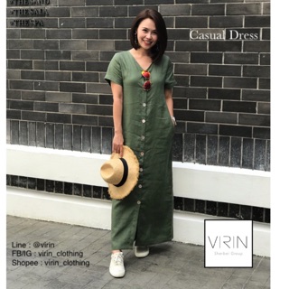 Virin_Clothing เดรสลินิน รุ่น Casual dress